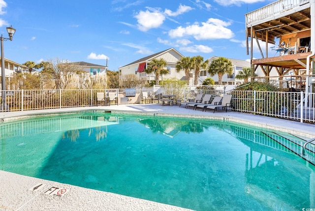 view of pool featuring a patio area