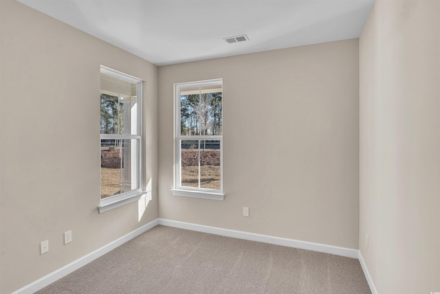 view of carpeted empty room