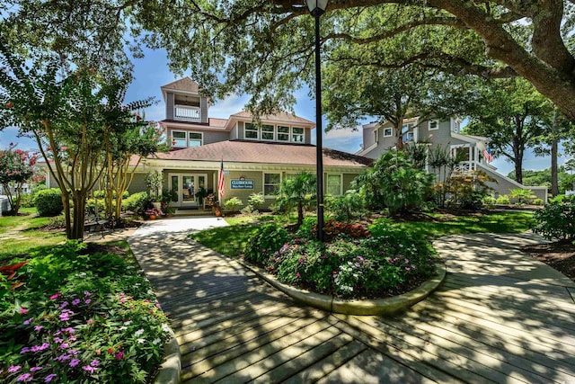 view of front of home with french doors