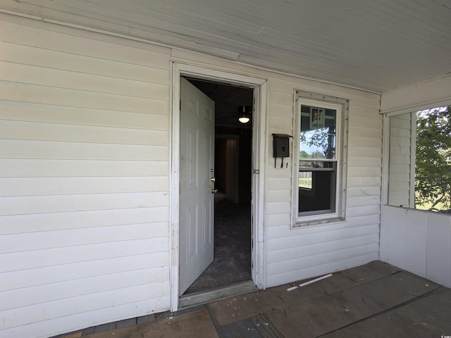 view of doorway to property