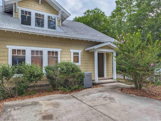view of front of house featuring central AC