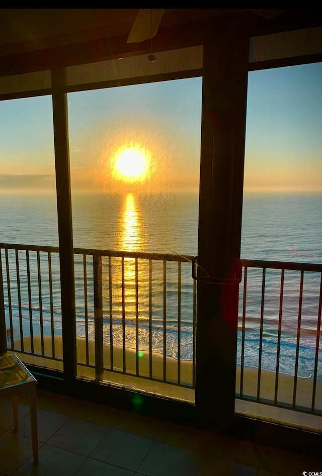 water view with a view of the beach