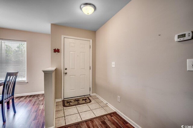 entryway featuring light hardwood / wood-style floors