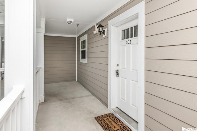 view of doorway to property