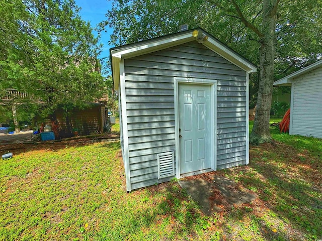 view of shed