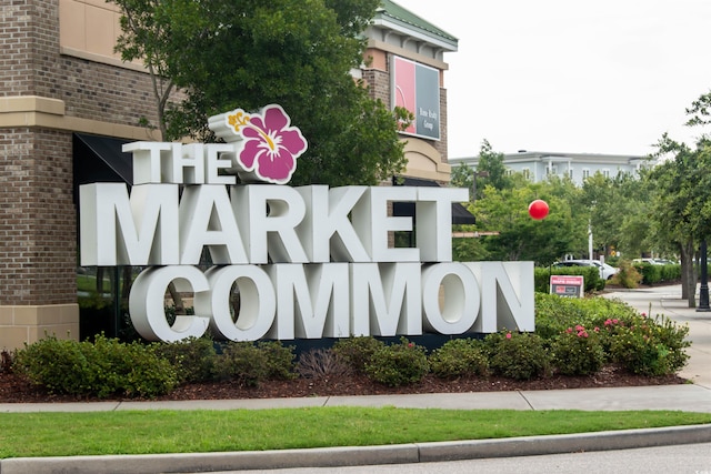 view of community sign