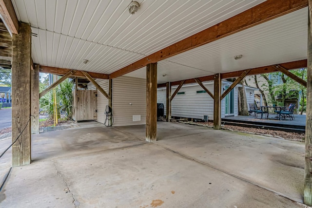 view of patio featuring a carport