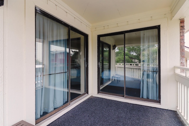 exterior space with a balcony