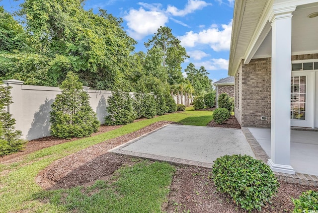 view of yard featuring a patio area