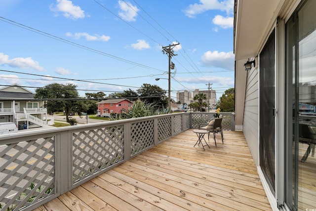 view of wooden deck