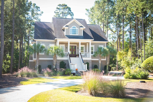 view of front of home with a porch