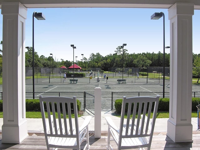 view of tennis court