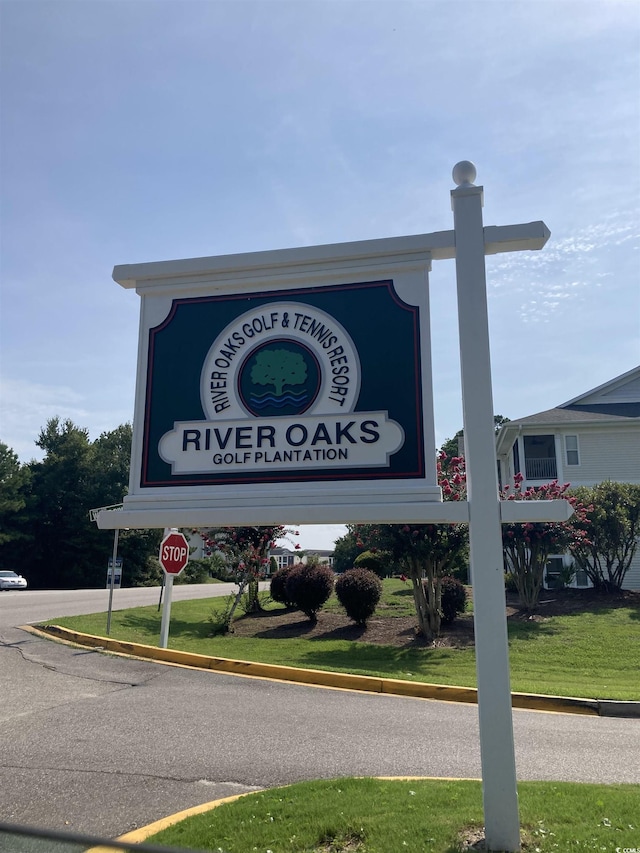 view of community sign