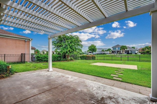 view of patio / terrace featuring a pergola