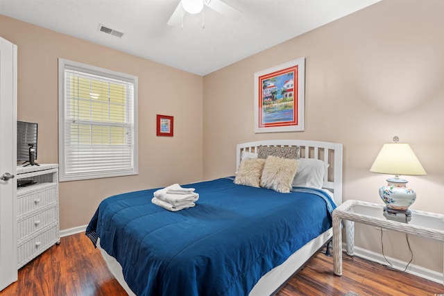 601 Hillside Dr N Unit 2903, North Myrtle Beach, SC 29582 - bedroom featuring wood finished floors, baseboards, and a ceiling fan