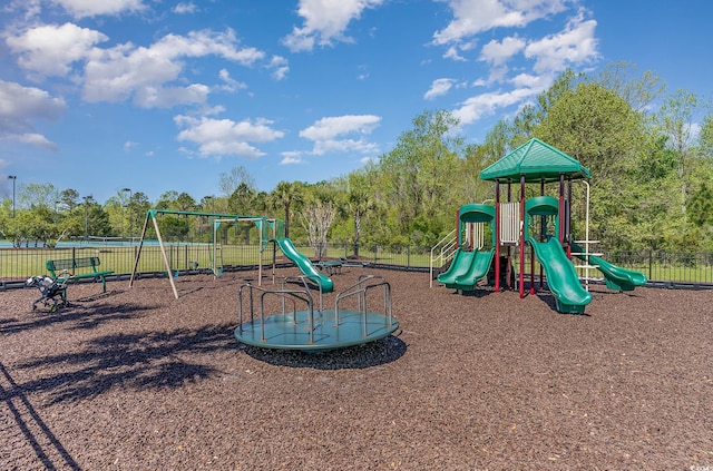 view of jungle gym