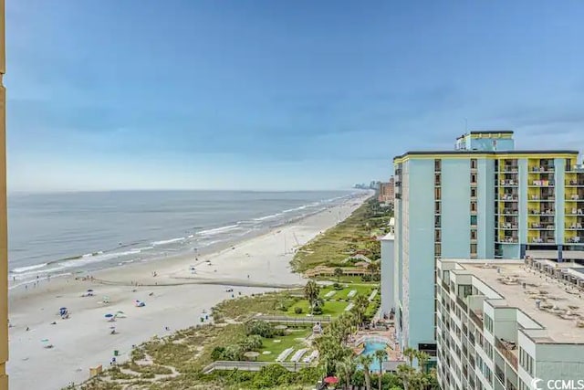 water view featuring a beach view