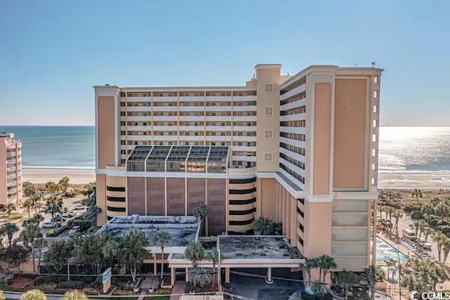 6900 Ocean Blvd N Unit 1410, Myrtle Beach, SC 29572 - view of building exterior featuring a beach view and a water view