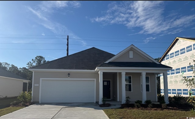 view of front facade with a garage