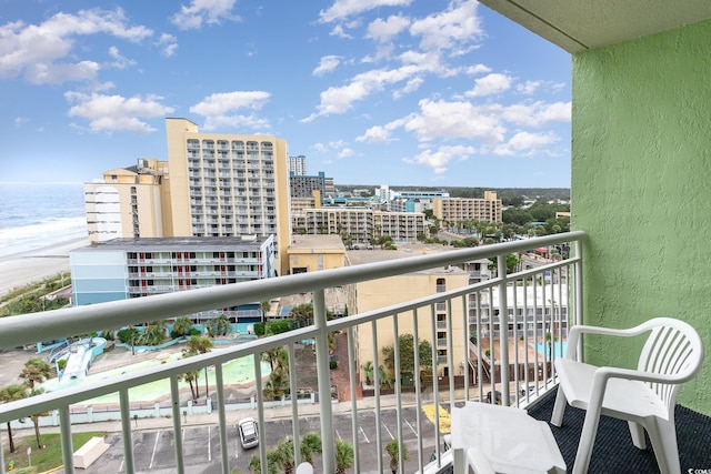 1105 S Ocean Blvd Unit 1040, Myrtle Beach, SC 29577 - balcony featuring a view of city and a water view