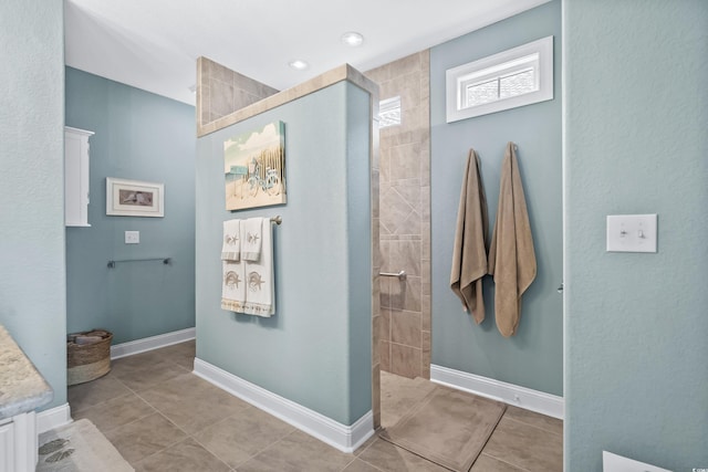 bathroom featuring vanity and tile patterned floors