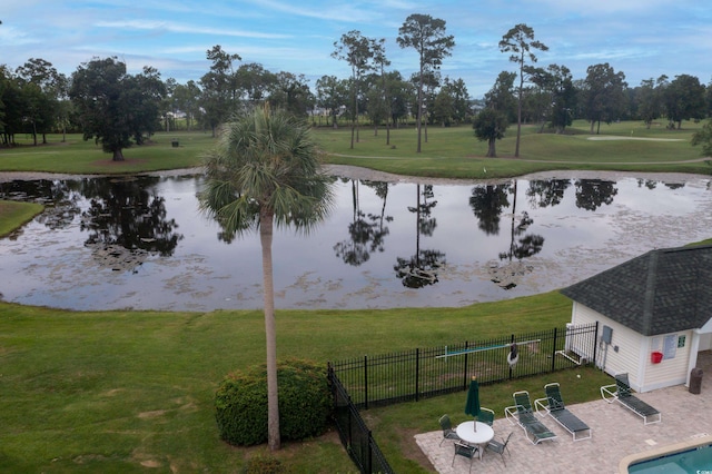 view of water feature