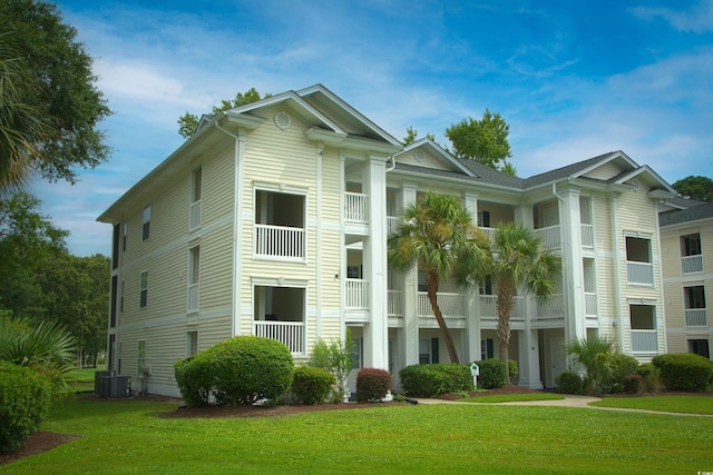 view of property featuring central AC unit