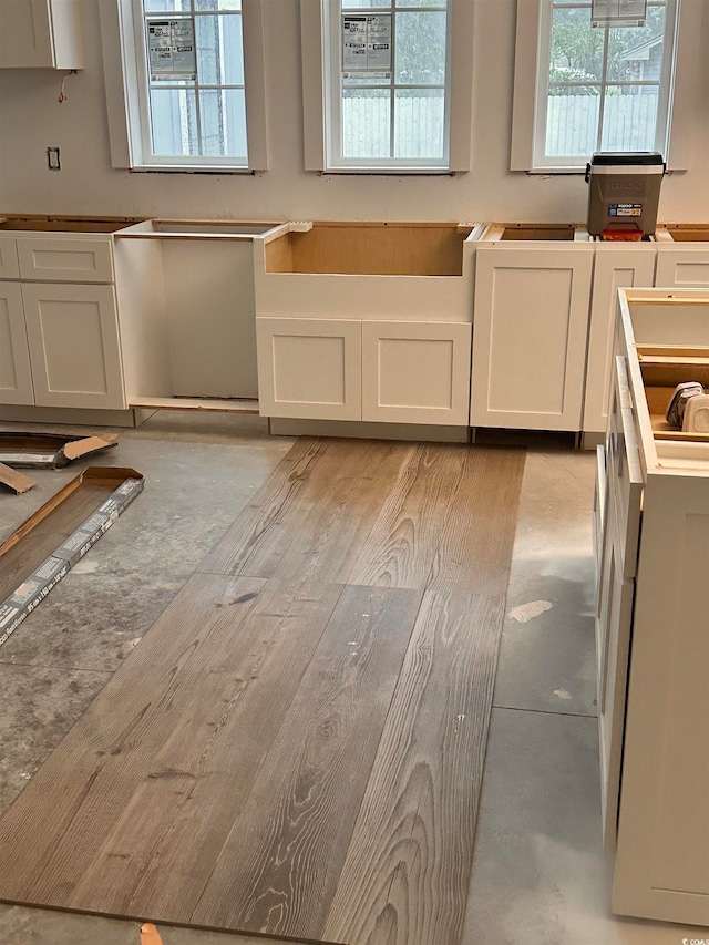 interior space with white cabinets