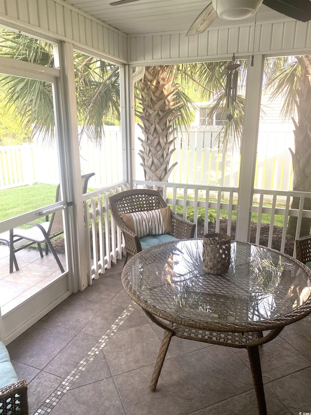 unfurnished sunroom with a wealth of natural light