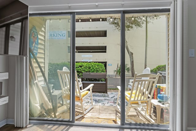 doorway to outside with plenty of natural light