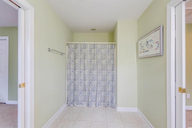 5414 Hampton Rd, Conway, SC 29527 - bathroom featuring baseboards, tile patterned flooring, and a shower with shower curtain