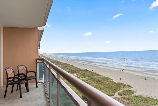 1321 S Ocean Blvd Unit 606, North Myrtle Beach, SC 29582 - balcony featuring view of water and beach