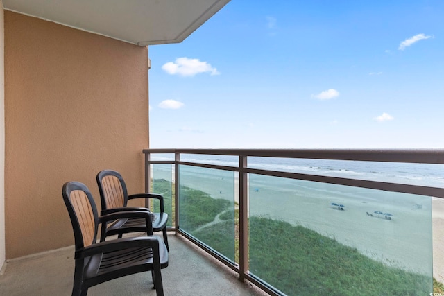 1321 S Ocean Blvd Unit 606, North Myrtle Beach, SC 29582 - balcony featuring view of water and beach