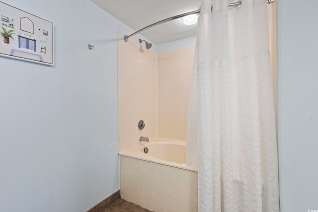 1321 S Ocean Blvd Unit 606, North Myrtle Beach, SC 29582 - full bath with shower / bath combo with shower curtain and tile patterned floors