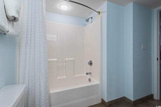 1321 S Ocean Blvd Unit 606, North Myrtle Beach, SC 29582 - full bathroom featuring shower / bath combo and tile patterned floors