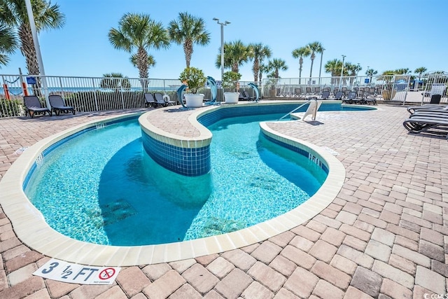 view of pool with a patio area