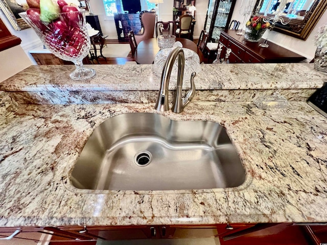 interior details with sink