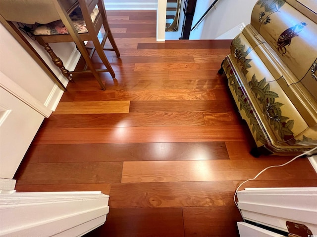 interior space with wood finished floors