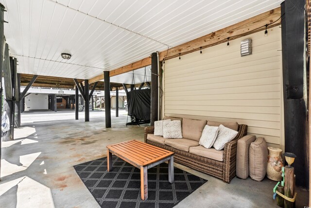 view of patio with outdoor lounge area