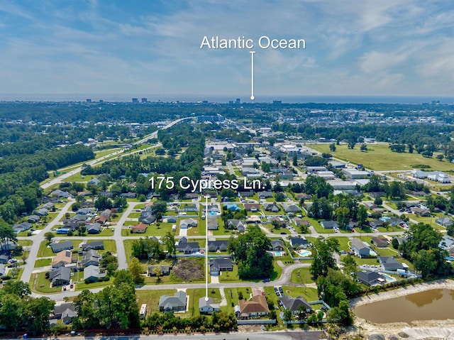 aerial view featuring a residential view