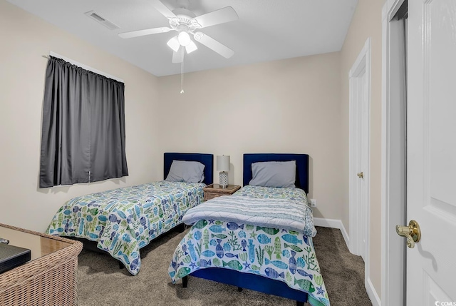 4709 Wild Iris Dr Unit 104, Myrtle Beach, SC 29577 - bedroom featuring carpet flooring, a ceiling fan, and baseboards