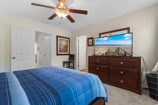 444 Papyrus Cir Unit 444, Little River, SC 29566 - bedroom with light colored carpet and ceiling fan