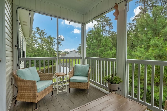 view of sunroom