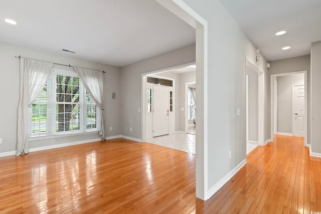 interior space with light wood-type flooring