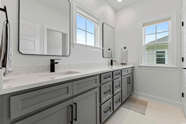 bathroom with vanity