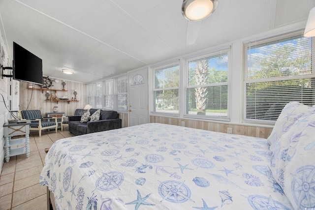 bedroom featuring ceiling fan, dark hardwood / wood-style flooring, and crown molding