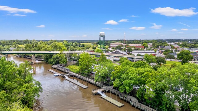 343 Hayloft Cir, Conway, SC 29526 - bird's eye view of a notable bridge, a large body of water, and a tree filled landscape