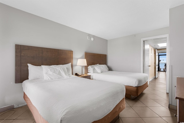 view of tiled bedroom