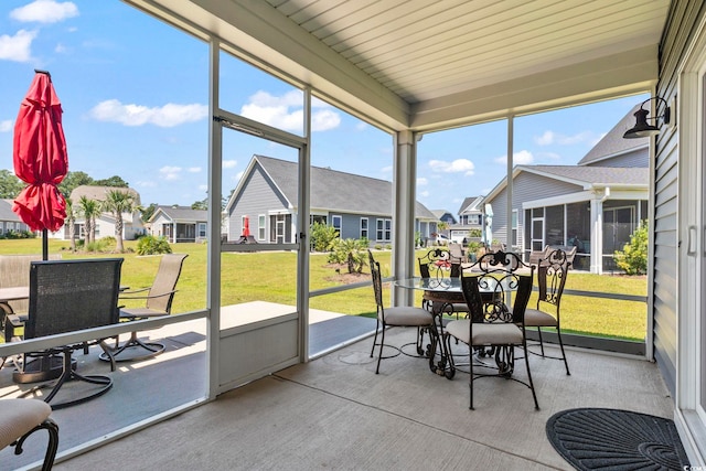 sunroom featuring plenty of natural light