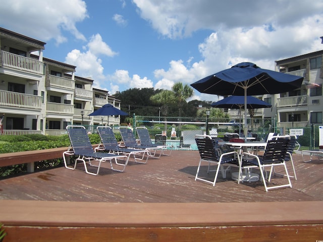 view of wooden deck